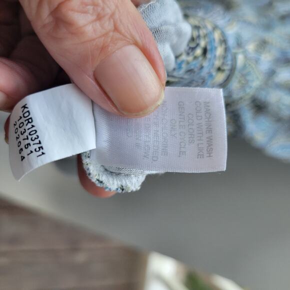 J.JILL Wearever Collection Soft Stretch Paisley Casual Dress Size Medium - Picture 6 of 8